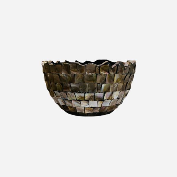 Bowl Mother Of Pearl Brown 60x60x33
