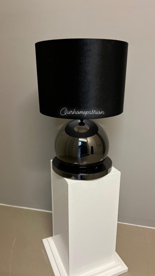 Bollenlamp Enkel Bol Zwart Fluwelen Kap