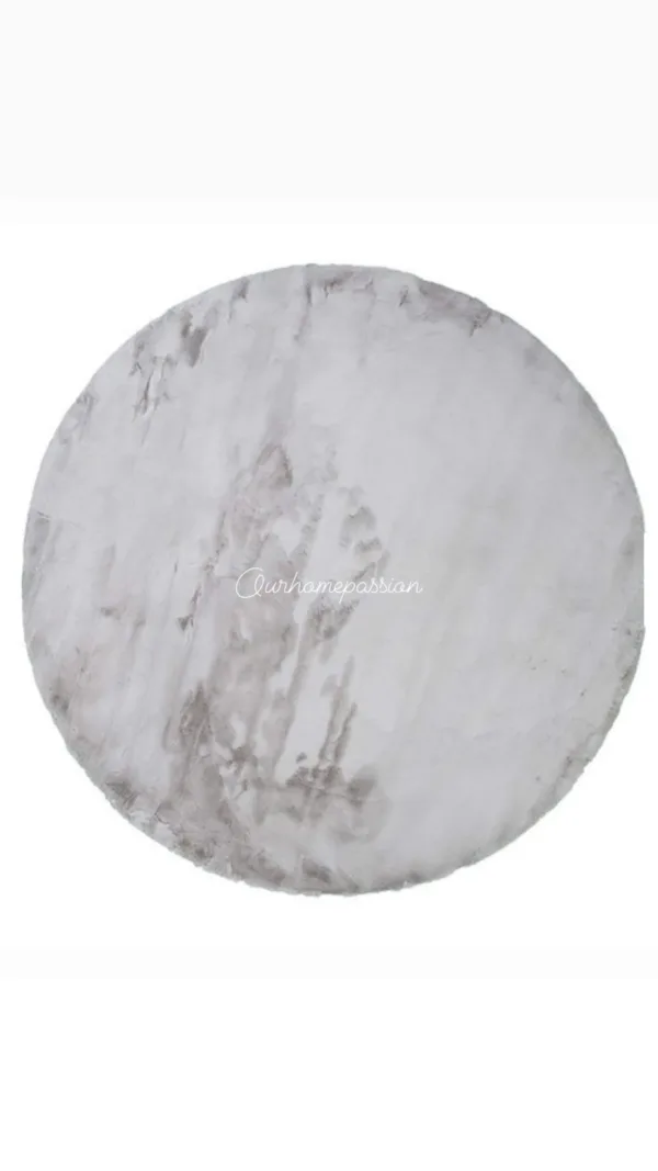 Rabbit Fluffy Vloerkleed 160CM Lichtgrijs