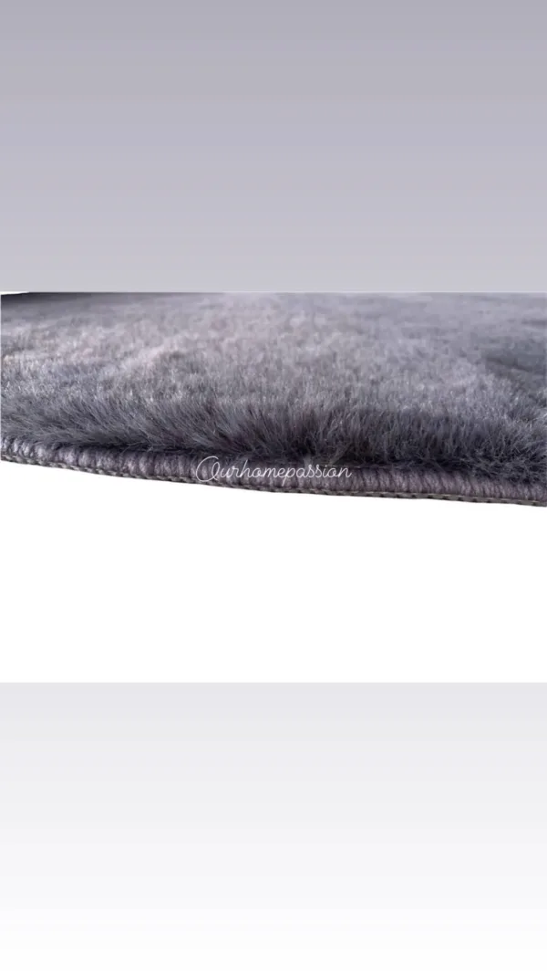 Rabbit Fluffy Vloerkleed 160CM Antraciet - Afbeelding 2