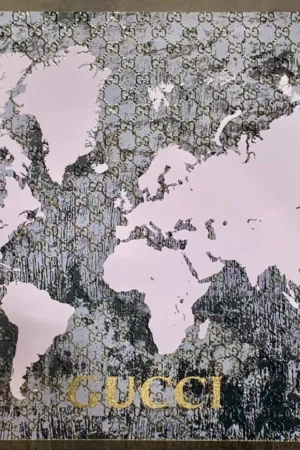 Gucci Wereldkaart 3D 80x120