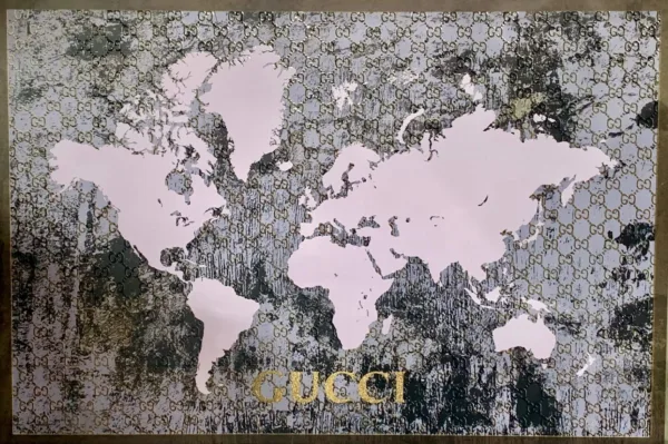 Gucci Wereldkaart 3D 80x120