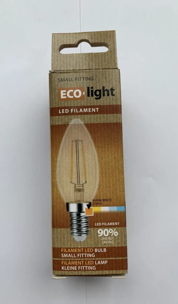 LED FILAMENT E14 FITTING LAMP 320 LUMEN 2700K WARMWHITE - Afbeelding 2