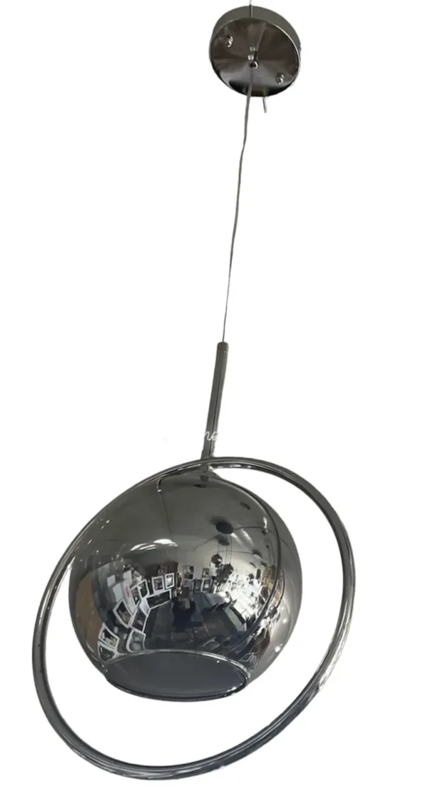 Hanglamp Smoke Glas 1 Bol Luxe chrome