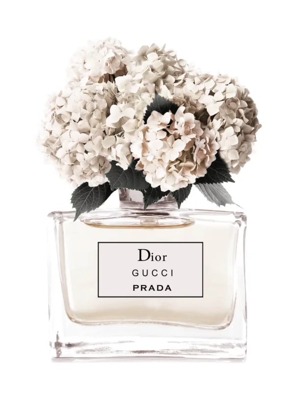 Dior Gucci Prada White Flowers 80x60