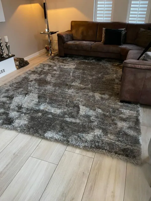 Eric Kuster Style Hoogpolig Kleden Zilver Grijs