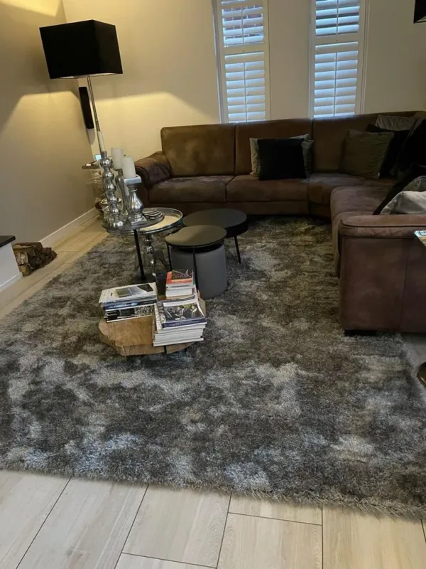 Eric Kuster Style Hoogpolig Kleden Zilver Grijs - Afbeelding 3