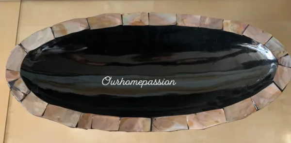 Bowl Mother Of Pearl Brown 46x20x13 - Afbeelding 4