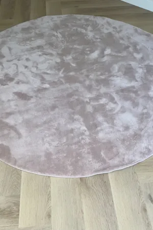 LUXE VELVET ZACHT ROZE VLOERKLEED ROND 200 CM